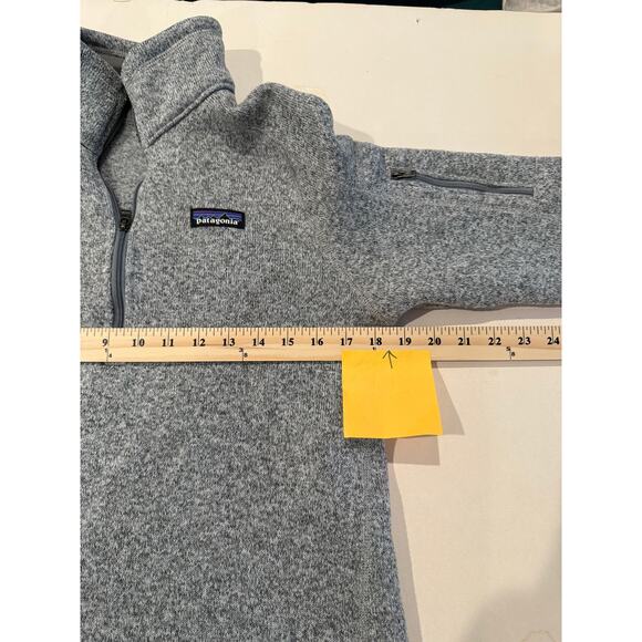 Patagonia Gray Half‑Zip Fleece Pullover M Outdoor Layer Hiking Quarter Zip - Picture 9 of 11